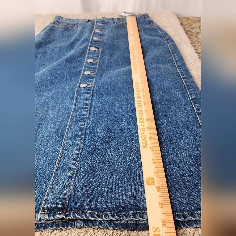 Women's A-Line Midi Denim Skirt - Universal Thread Medium Wash 4 - Picture 16 of 16